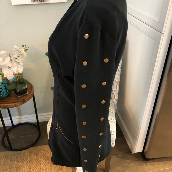 Dina Bar- EL vintage brass studded jacket M - Picture 3 of 8